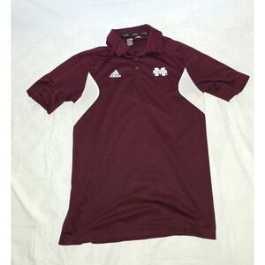Adidas Climalite Mississippi State Bulldogs Men's Maroon NCAA Polo size Medium